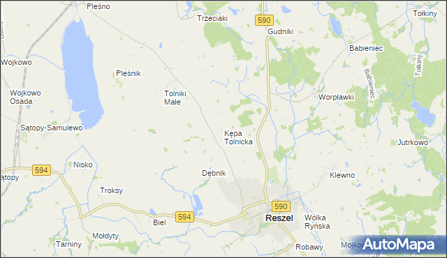 mapa Kępa Tolnicka, Kępa Tolnicka na mapie Targeo