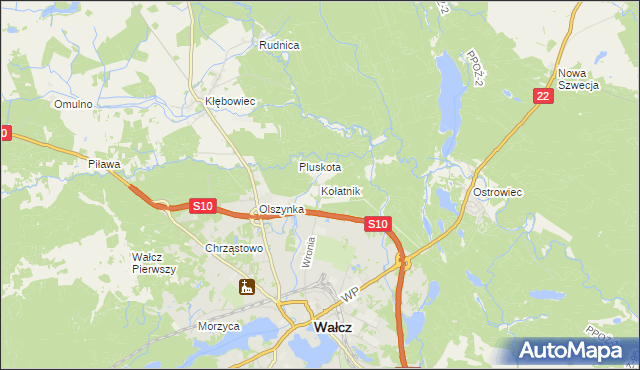 mapa Kołatnik, Kołatnik na mapie Targeo