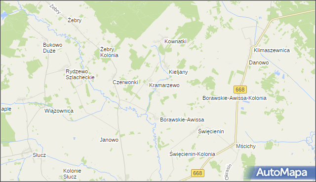 mapa Konopki-Awissa, Konopki-Awissa na mapie Targeo