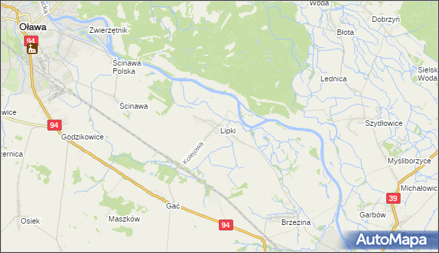 mapa Lipki gmina Skarbimierz, Lipki gmina Skarbimierz na mapie Targeo