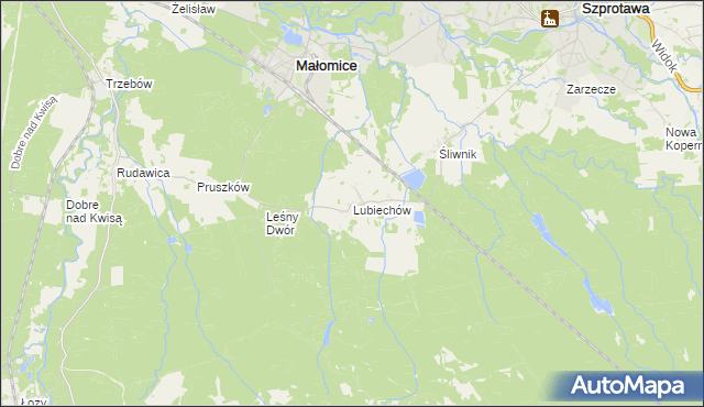 mapa Lubiechów, Lubiechów na mapie Targeo