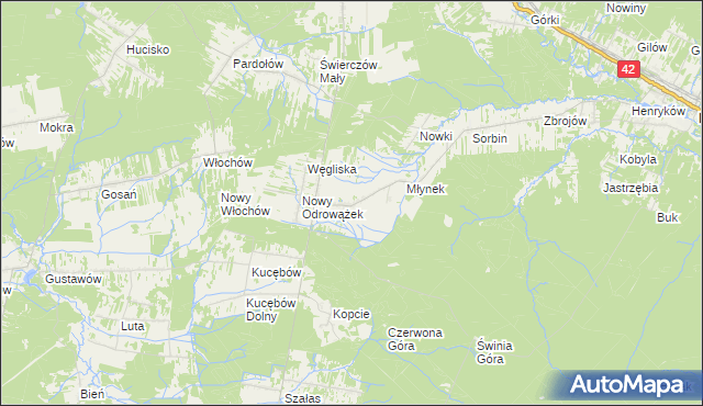 mapa Odrowążek, Odrowążek na mapie Targeo