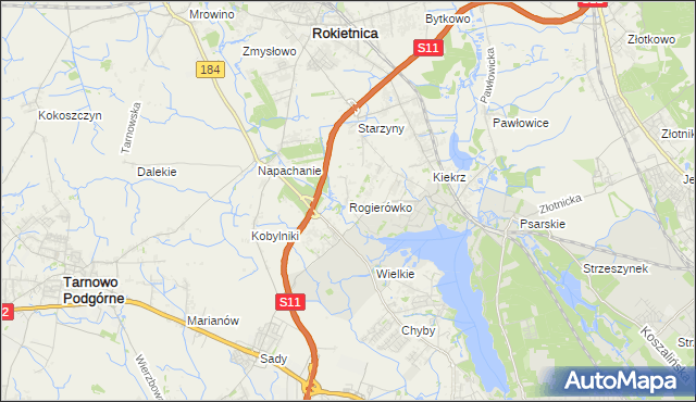 mapa Rogierówko, Rogierówko na mapie Targeo