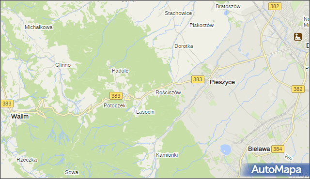 mapa Rościszów, Rościszów na mapie Targeo