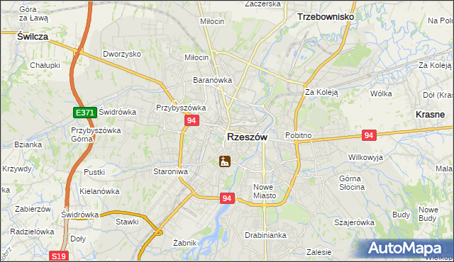 mapa Rzeszów, Rzeszów na mapie Targeo