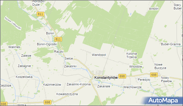 mapa Wandopol, Wandopol na mapie Targeo