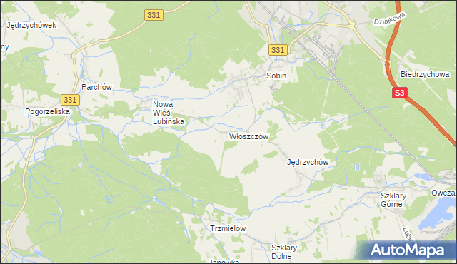 mapa Włoszczów, Włoszczów na mapie Targeo