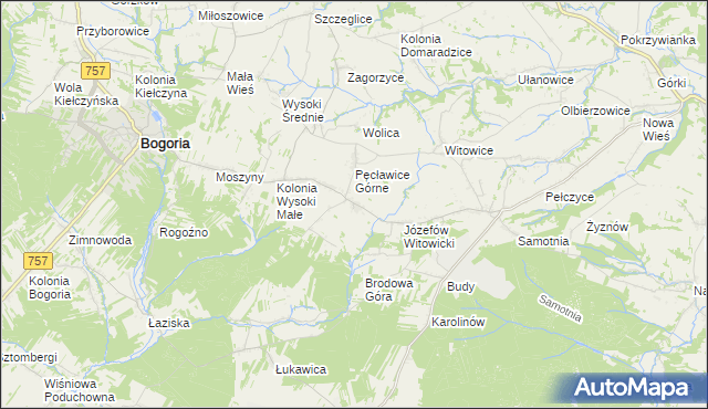 mapa Kolonia Pęcławska, Kolonia Pęcławska na mapie Targeo