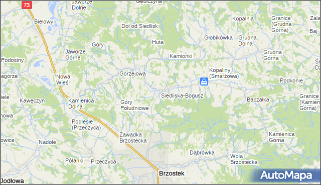 mapa Siedliska-Bogusz, Siedliska-Bogusz na mapie Targeo