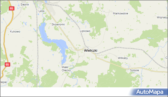 mapa Wieliczki, Wieliczki na mapie Targeo