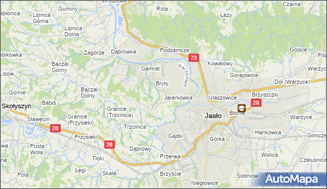 mapa Jareniówka, Jareniówka na mapie Targeo