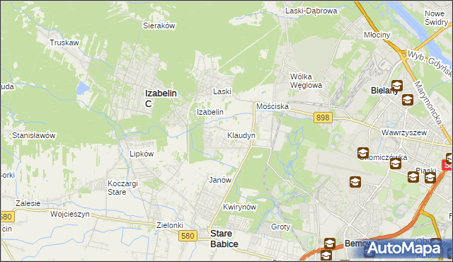 mapa Klaudyn, Klaudyn na mapie Targeo