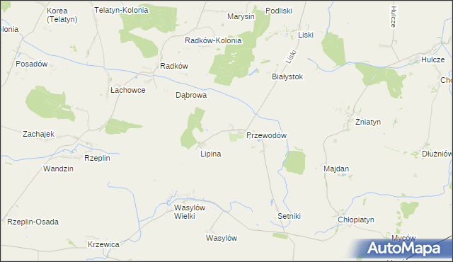 mapa Przewodów Osada, Przewodów Osada na mapie Targeo