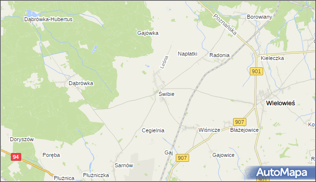 mapa Świbie, Świbie na mapie Targeo