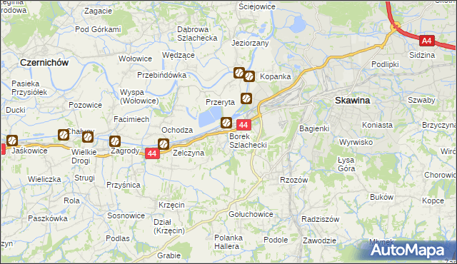 mapa Borek Szlachecki, Borek Szlachecki na mapie Targeo