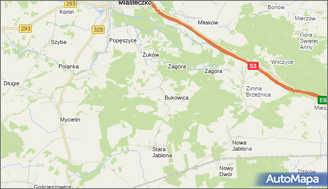 mapa Bukowica, Bukowica na mapie Targeo