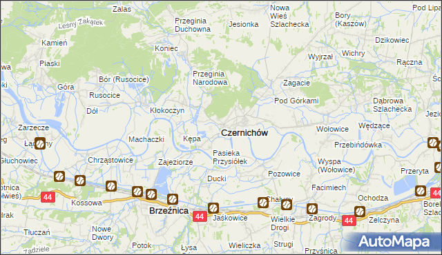 mapa Czernichów powiat krakowski, Czernichów powiat krakowski na mapie Targeo