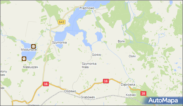 mapa Górkło, Górkło na mapie Targeo