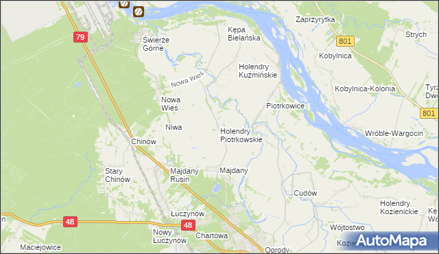 mapa Holendry Piotrkowskie, Holendry Piotrkowskie na mapie Targeo