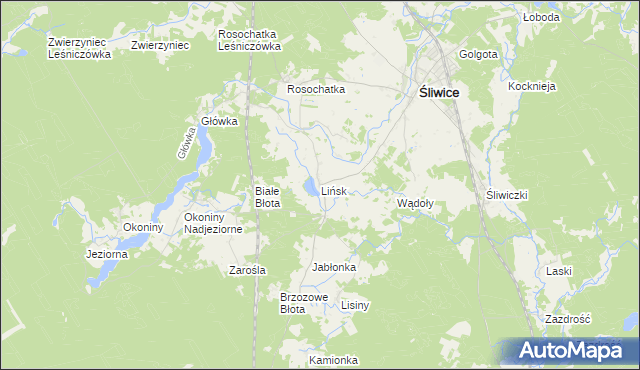 mapa Lińsk, Lińsk na mapie Targeo