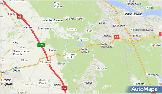 mapa Łuba Druga, Łuba Druga na mapie Targeo