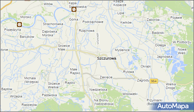 mapa Szczurowa, Szczurowa na mapie Targeo