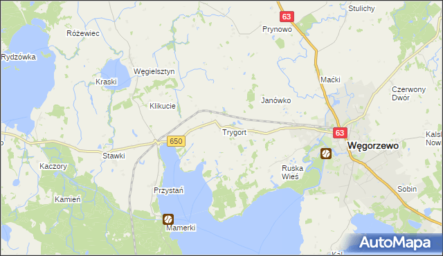 mapa Trygort, Trygort na mapie Targeo