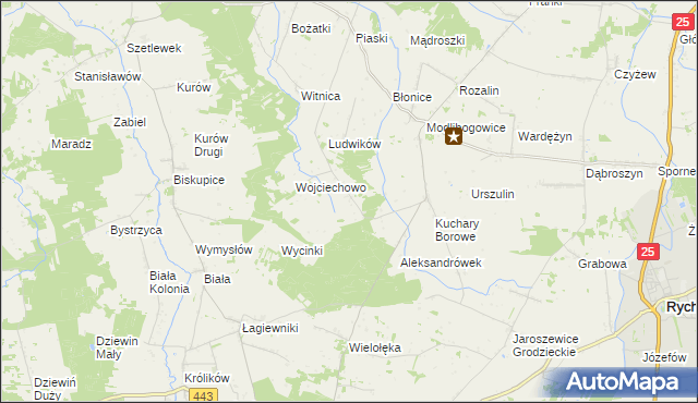 mapa Bobrowo gmina Rzgów, Bobrowo gmina Rzgów na mapie Targeo