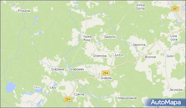 mapa Drzeniów gmina Tuplice, Drzeniów gmina Tuplice na mapie Targeo