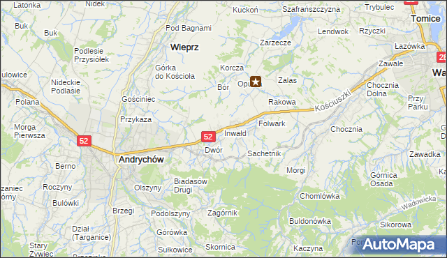 mapa Inwałd, Inwałd na mapie Targeo