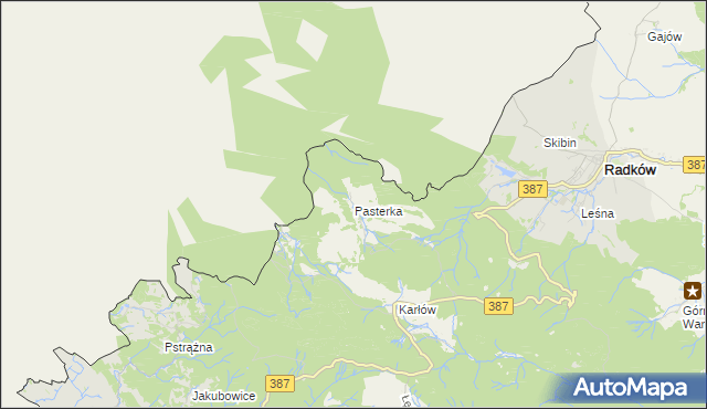 mapa Pasterka, Pasterka na mapie Targeo