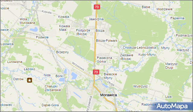 mapa Piaseczna Górka, Piaseczna Górka na mapie Targeo