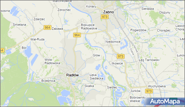 mapa Glów, Glów na mapie Targeo
