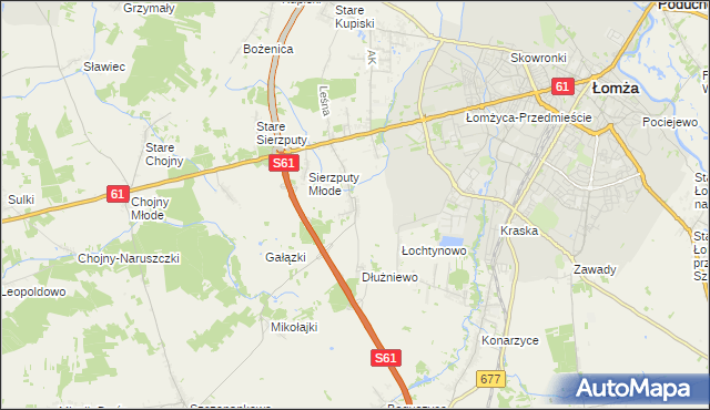 mapa Jarnuty gmina Łomża, Jarnuty gmina Łomża na mapie Targeo