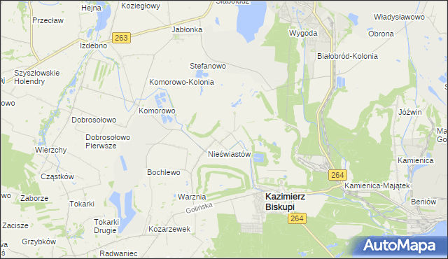 mapa Nieświastów Osada, Nieświastów Osada na mapie Targeo