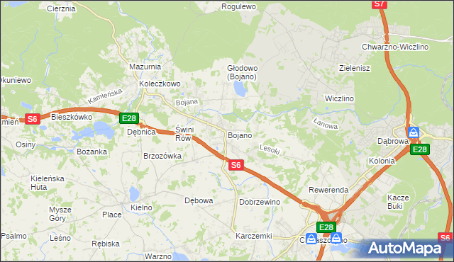 mapa Bojano, Bojano na mapie Targeo