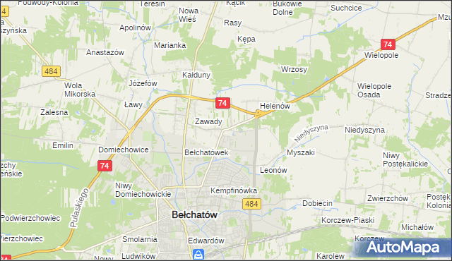 mapa Dobrzelów, Dobrzelów na mapie Targeo