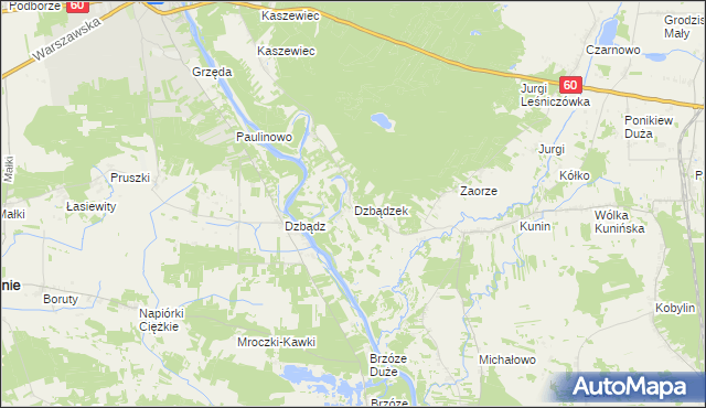 mapa Dzbądzek, Dzbądzek na mapie Targeo