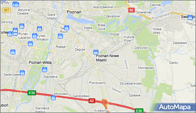 mapa Franowo, Franowo na mapie Targeo