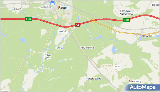 mapa Jerzmanice, Jerzmanice na mapie Targeo