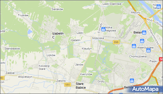 mapa Klaudyn, Klaudyn na mapie Targeo