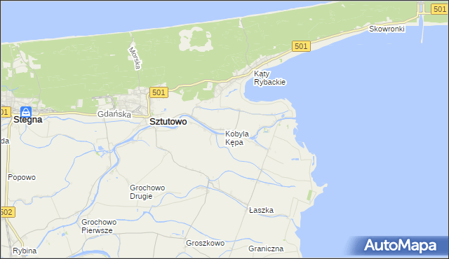mapa Kobyla Kępa, Kobyla Kępa na mapie Targeo