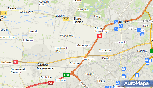 mapa Macierzysz, Macierzysz na mapie Targeo