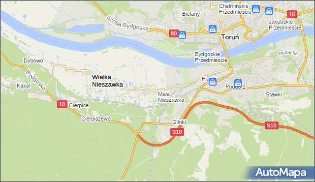 mapa Mała Nieszawka, Mała Nieszawka na mapie Targeo