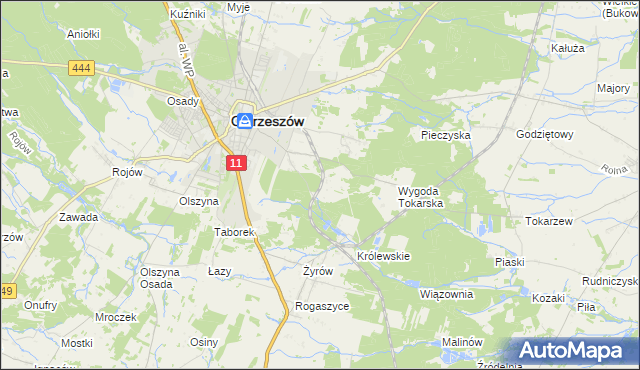 mapa Ostrzeszów-Pustkowie, Ostrzeszów-Pustkowie na mapie Targeo