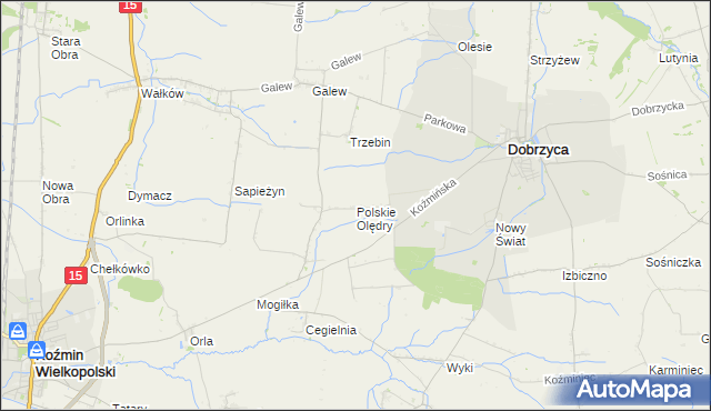 mapa Polskie Olędry, Polskie Olędry na mapie Targeo