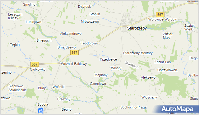 mapa Przedpełce, Przedpełce na mapie Targeo