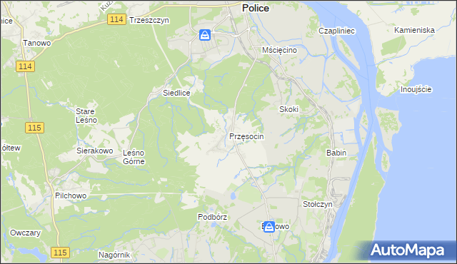 mapa Przęsocin, Przęsocin na mapie Targeo