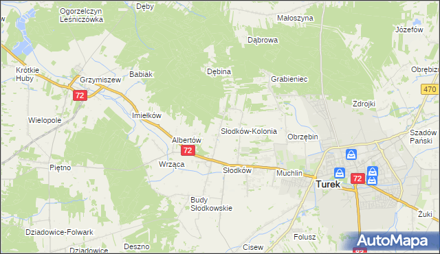 mapa Słodków-Kolonia, Słodków-Kolonia na mapie Targeo