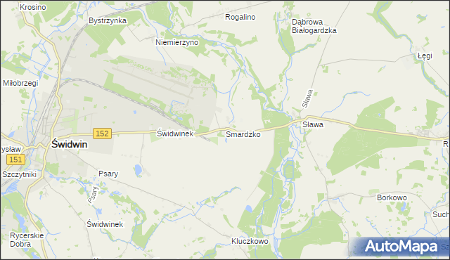 mapa Smardzko, Smardzko na mapie Targeo